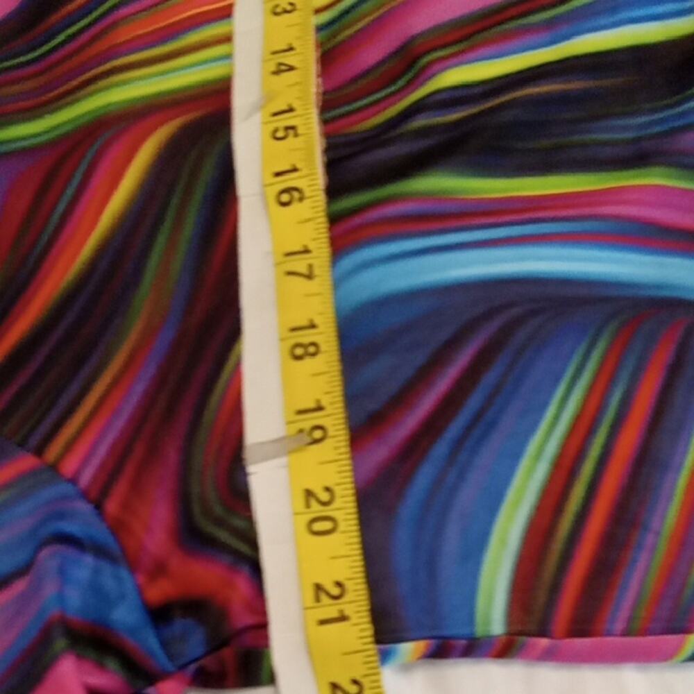 NWT KYKU Men's Size Large Neon Multicolor Abstract Top - Picture 7 of 9